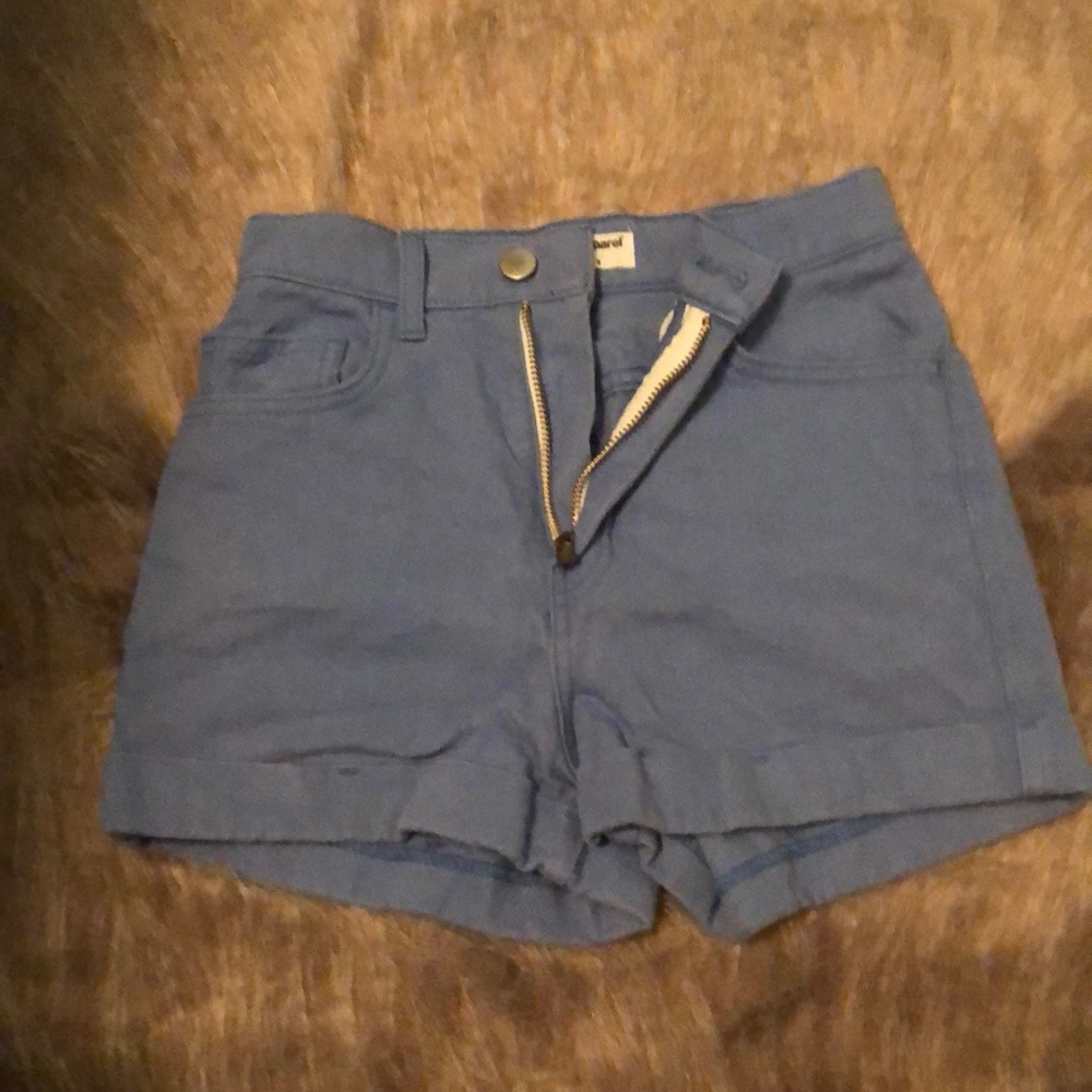Blue high waisted shorts